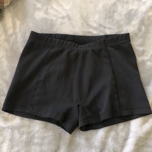 Black Aspire spandex dance shorts